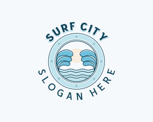 Ocean Waves Travel logo design