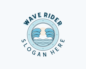 Ocean Waves Travel logo design