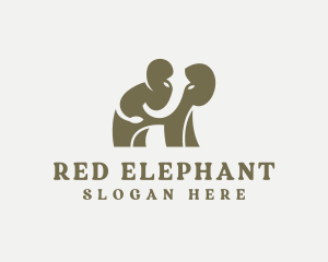 Elephant Animal Zoo Safari logo design