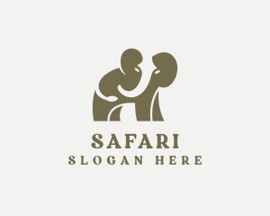 Botswana - Elephant Animal Zoo Safari logo design