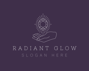 Radiant - Radiant Gemstone Hand logo design