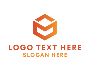 Tagline - Tech Startup Company Shape logo design