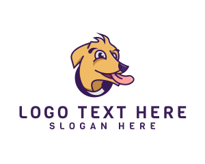 Dog Head - Dog Tongue Pet logo design