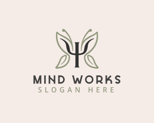 Psychology Butterfly Therapy logo design