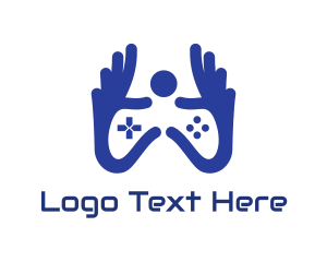 Controller - Blue Hand Gaming logo design