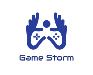 Blue Hand Gaming logo design