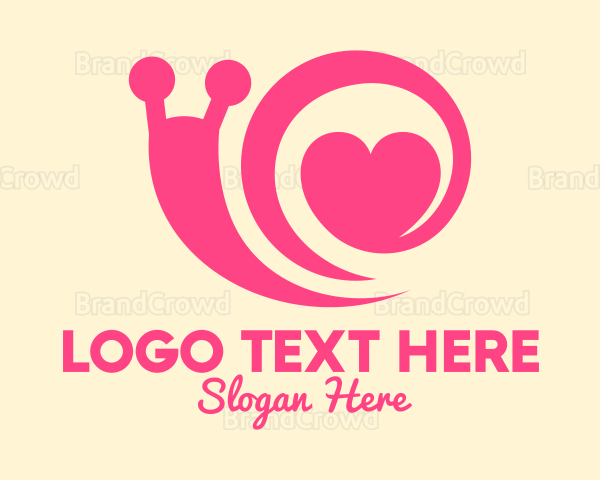 Pink Lovely Snail Logo