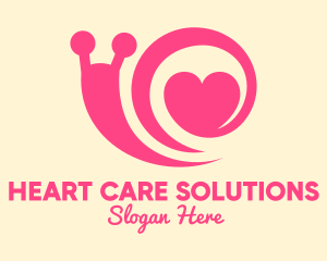 Pink Lovely Snail logo design