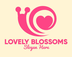 Lovely - Pink Lovely Snail logo design