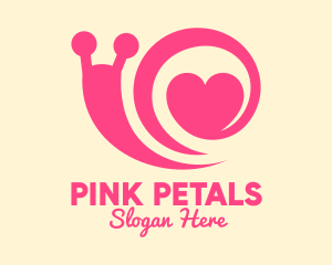 Pink Lovely Snail logo design