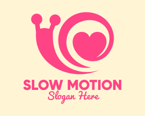 Snail - Pink Lovely Snail logo design