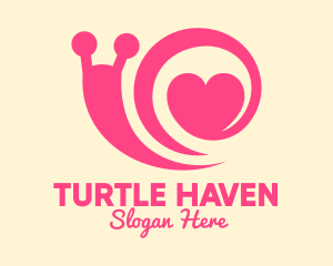 Pink Lovely Snail logo design