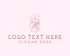 Decor - Ribbon Container Candle logo design