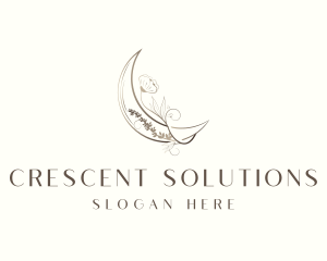 Crescent Flower Boutique logo design