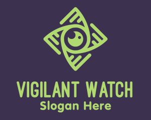 Monitoring - Green Eye Cyclone logo design