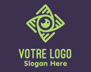 Eyesight - Green Eye Cyclone logo design