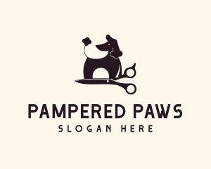 Grooming - Dog Grooming Shears logo design