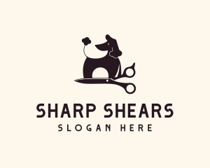 Dog Grooming Shears logo design