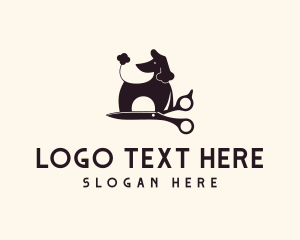 Animal Shelter - Dog Grooming Shears logo design
