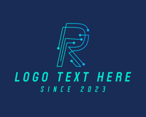 Internet - Circuit Technician Letter R logo design