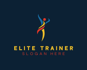 Colorful Fitness Coach logo design