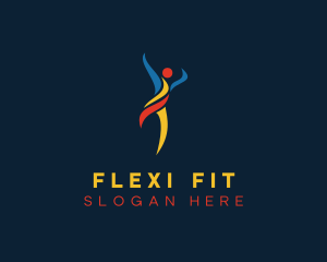 Colorful Fitness Coach logo design