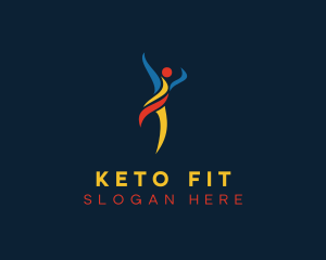 Colorful Fitness Coach logo design