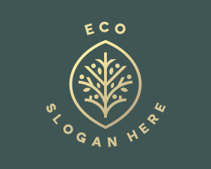 Eco Leaf Branch  logo design