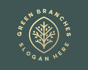 Eco Leaf Branch  logo design