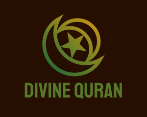 Quran - Moon Star Islam logo design