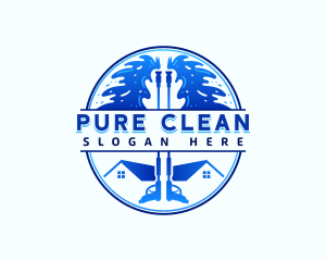 Pressure Washing Cleaning Residential logo design