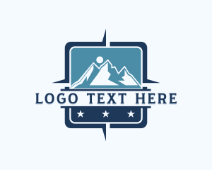 Compass - Mountain Travel Navigation logo design