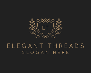 Regal Wreath Shield logo design