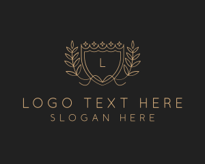 Wreath - Regal Wreath Shield logo design