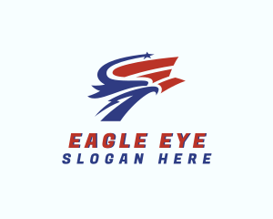 Eagle Patriotic Stripes logo design