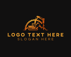 Cogwheel - Heavy Equipment Drill Machinery logo design