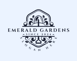 Landscaping Garden Shovel logo design