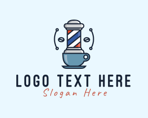 Haircut - Barber Cafe Cup logo design