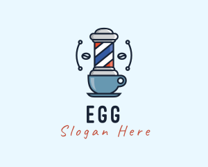 Coffee Cup - Barber Cafe Cup logo design