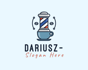 Coffeehouse - Barber Cafe Cup logo design
