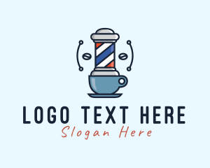 Coffee Cup - Barber Cafe Cup logo design