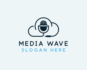 Broadcasting - Sound Cloud Mic Podcast logo design