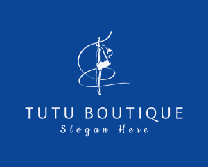 Tutu - Ballerina Dancer Pose logo design