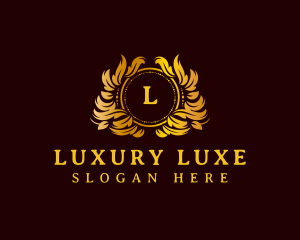 Luxury Wreath Ornament logo design