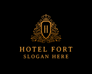 Luxury Hotel Shield logo design