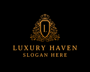 Luxury Hotel Shield logo design