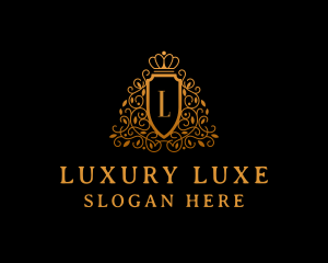 Luxury Hotel Shield logo design