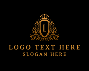 Monarchy - Luxury Hotel Shield logo design