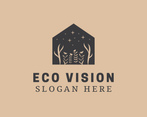 Floral Eco House logo design