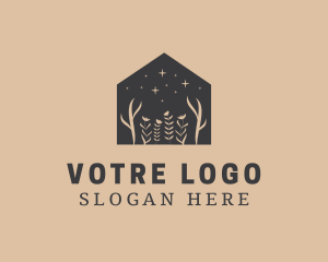 Floral Eco House logo design